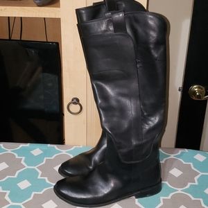 🤠 FRYE 🖤❤️ Black Leather 👢 Boots Western Style Ladies Size 7 1/2 B